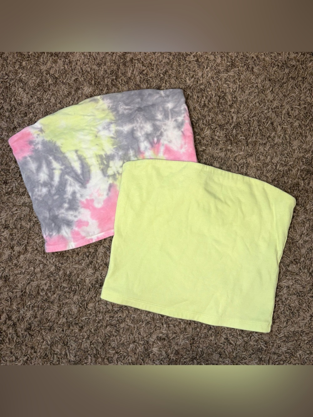 Wild Fable Tube Top Bundle Size Small Tie Dye & Neon Green